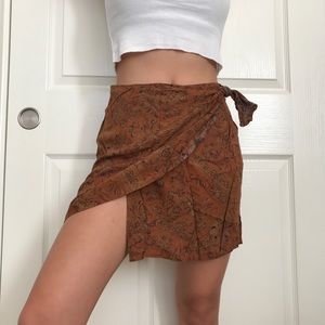 vintage contempo casuals wrap skirt